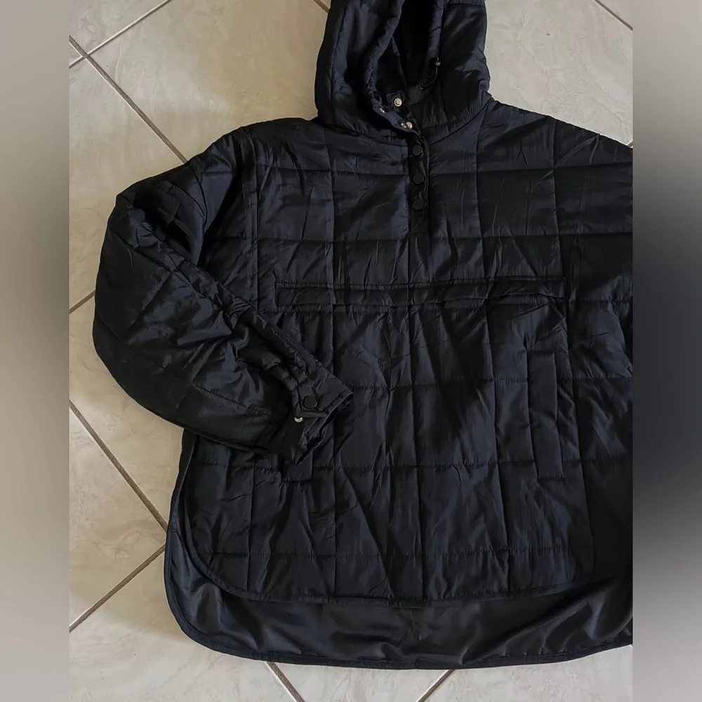 Free People Black Quilted Puffer Hoodie - Picture 7 of 7